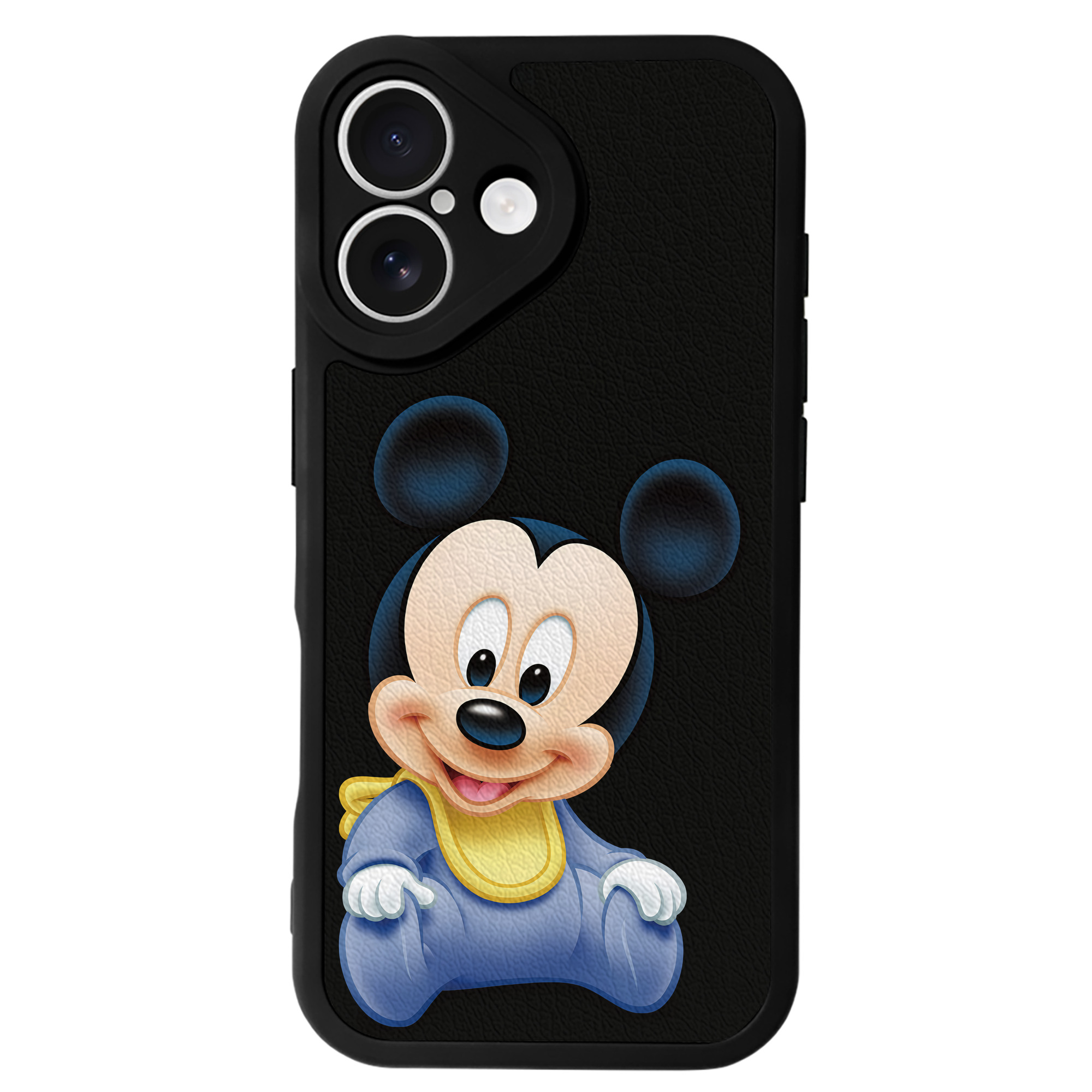 （画像用） ミッキーマウス Mickey Mouse 【iPhone 16シリーズ対応】シリコンスマホケース（レザー調） 材質：シリコン